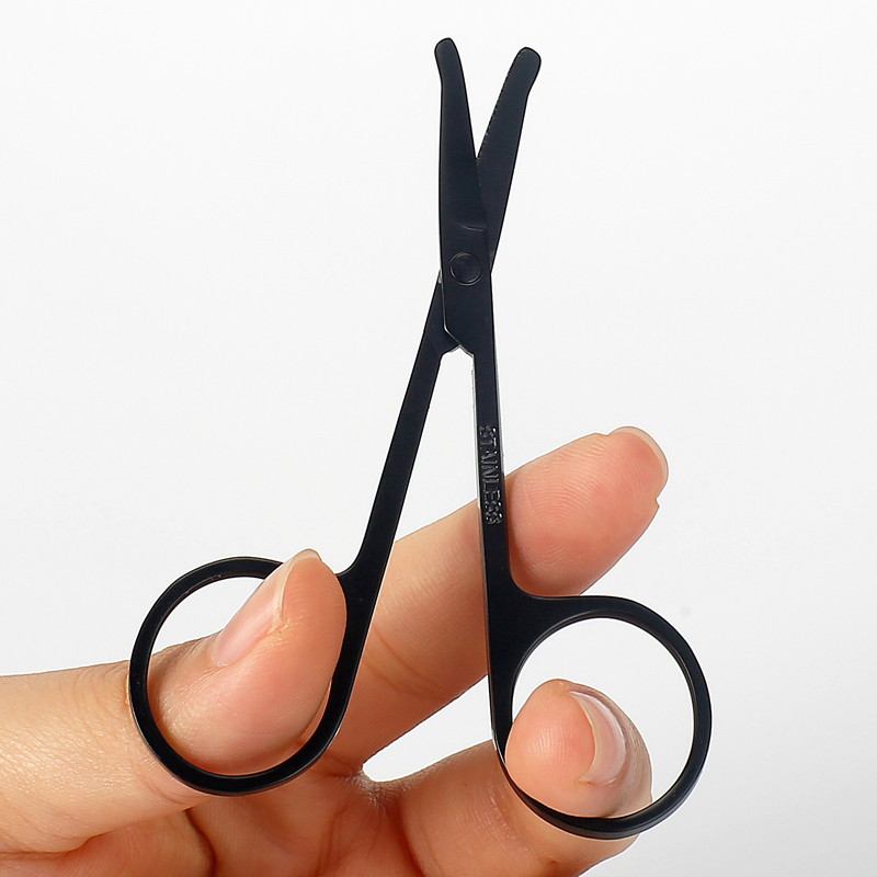 Black Stainless Steel Lashes Grooming Trimming Cosmetics Eyelash Eyebrow Hair Scissors