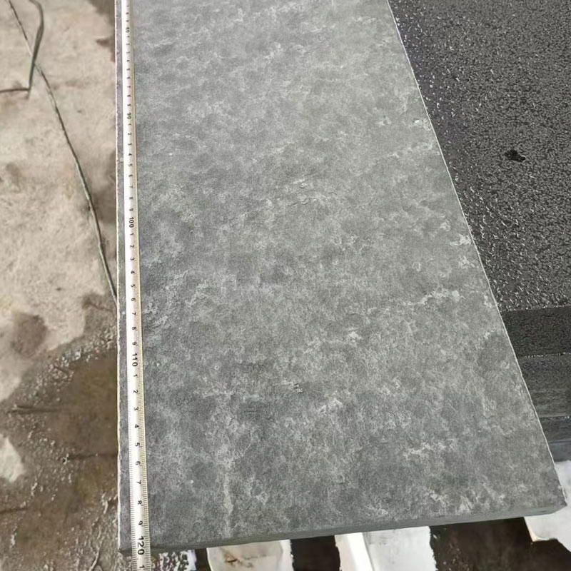 Flamed Basalt Tiles Honed Sesame Black Granite G654