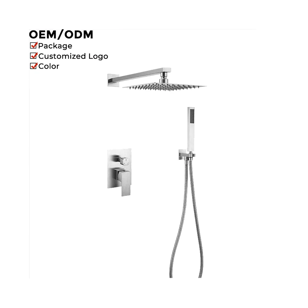 Contemporary Stainless Steel Concealed Shower Faucet for Modern Bathroom Elegance