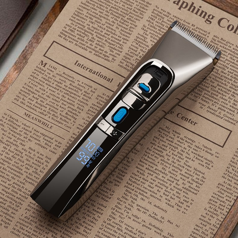 Professional Baldheaded Hair Cut Machine Hair Clipper USB Rechargeable Portable Cordless Hair Trimmer with LCD Display