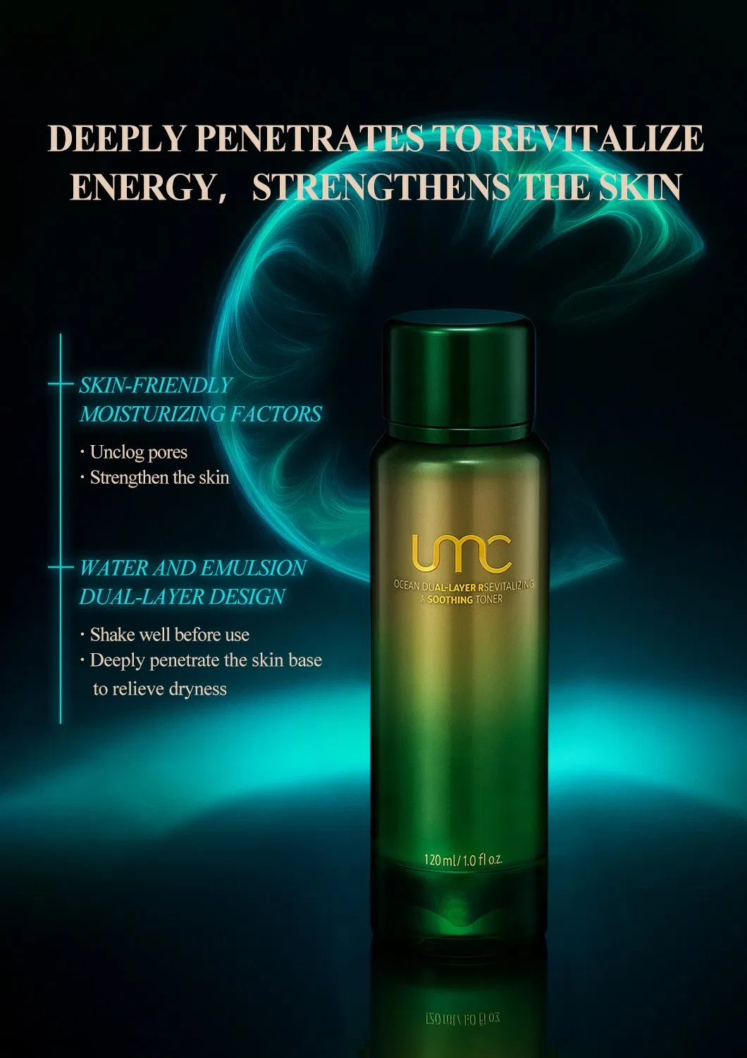 Alcohol-Free Mild Ocean Dual-Layer Revitalizing & Soothig Toner