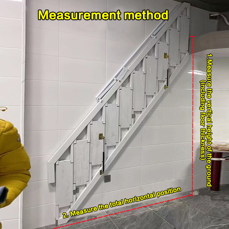 Cast Iron Staircase Wall-Mounted Folding Staircase for Home Use