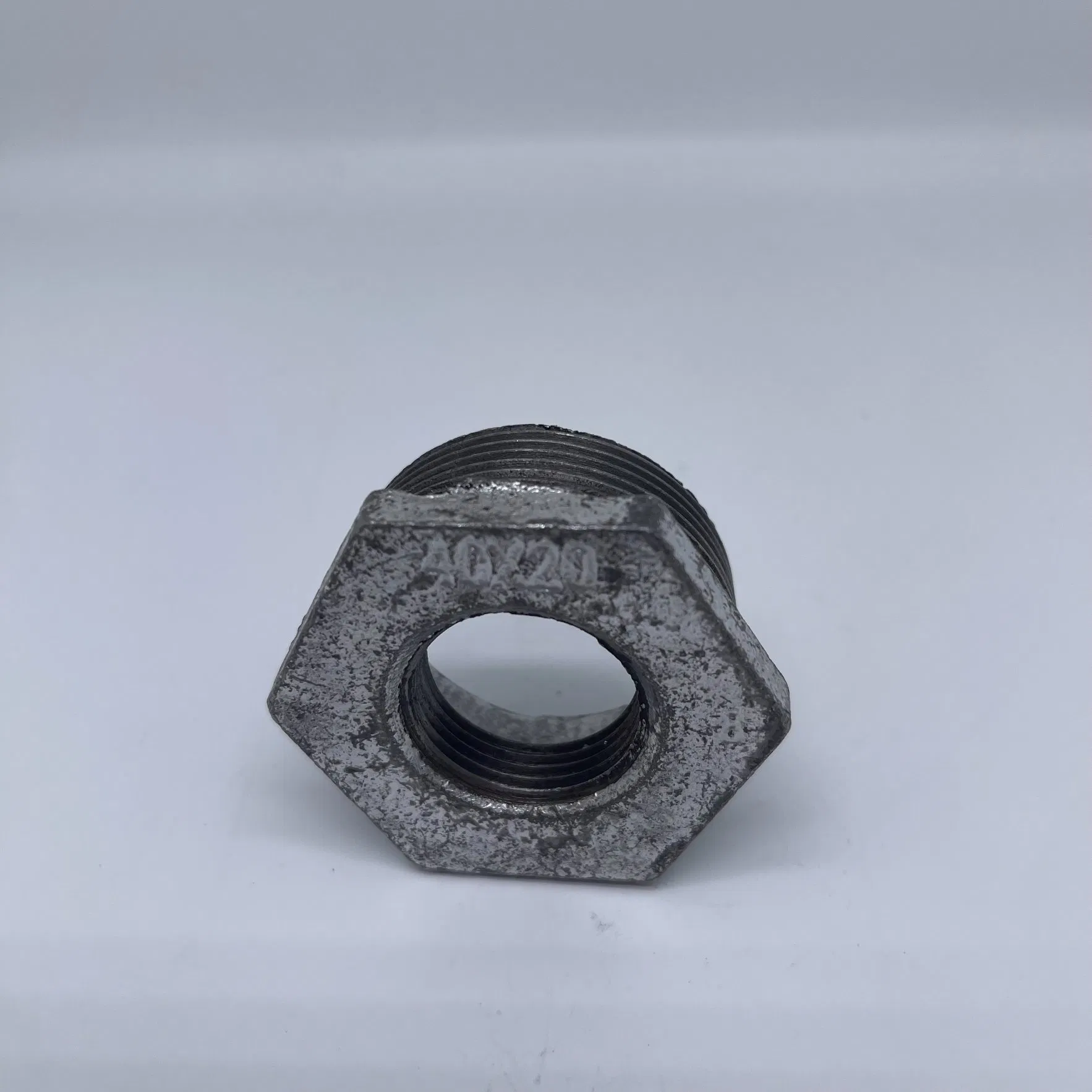 Galvanized Malleable Iron Pipe Fittings Reducing Hexagon Threaded Bushing BS NPT DIN