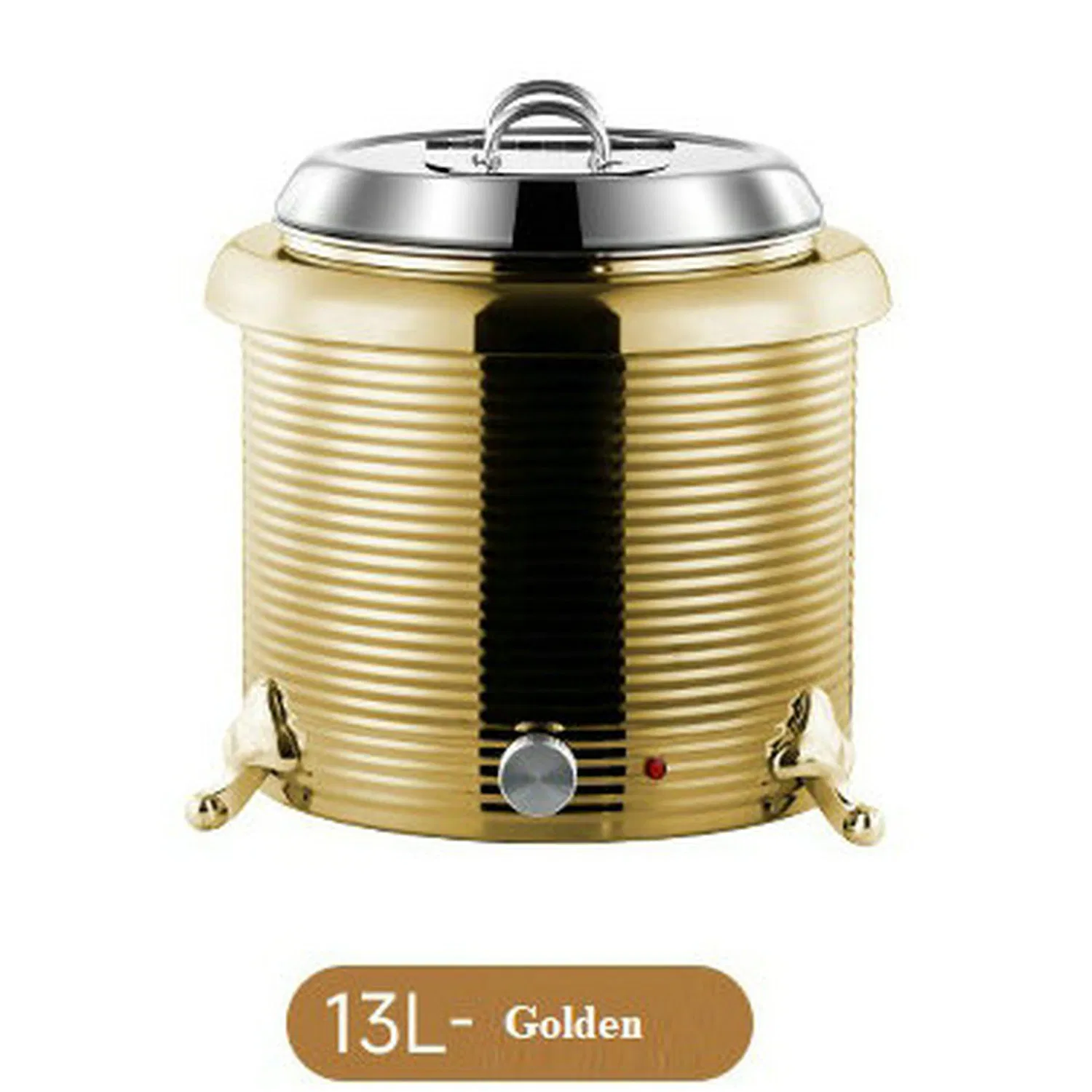 Stainless Steel 13L Capacity Thermal Insulation Soup Kettle Straight Screw Shape