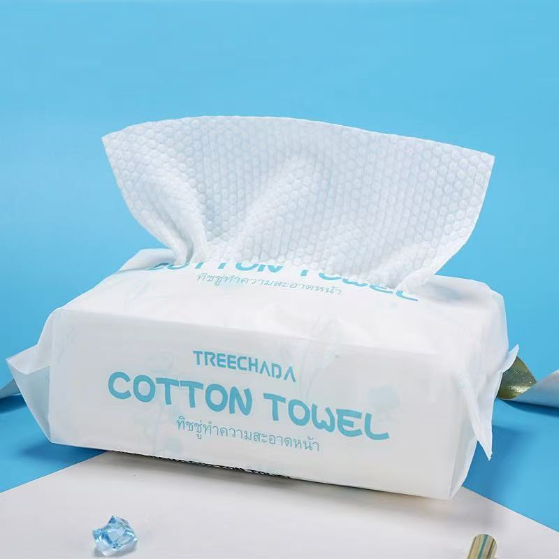 Cross-Border Wholesale Thickened Disposable Cotton Soft Make-up Remover Wipe Face Cleansing Towel