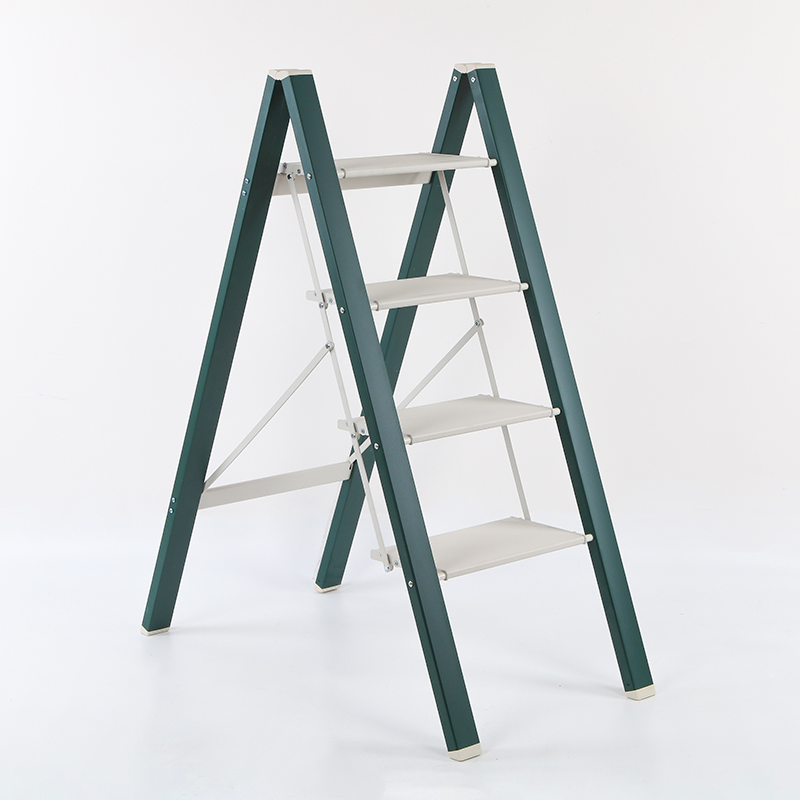Home Adjustable Flower Rack Aluminum Ladder for 4 Steps Household with Light Weight