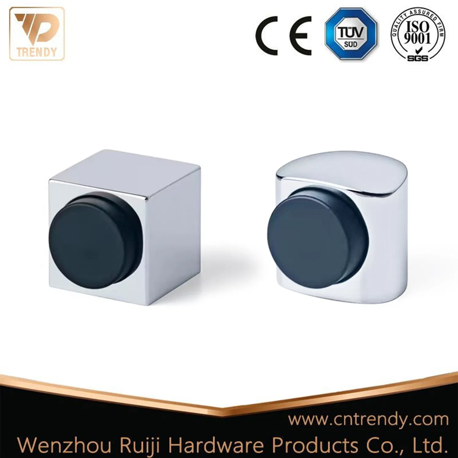 Door Fitting Accessories Furniture Hardware Satin Gold Door Stopper Floor Suction