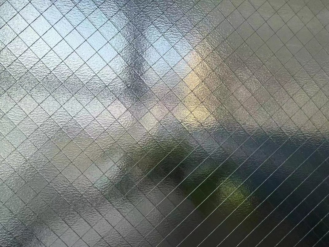 6mm Clear Nashiji Wired Glass Size 1500X2000 1830X2440 2000X2500mm