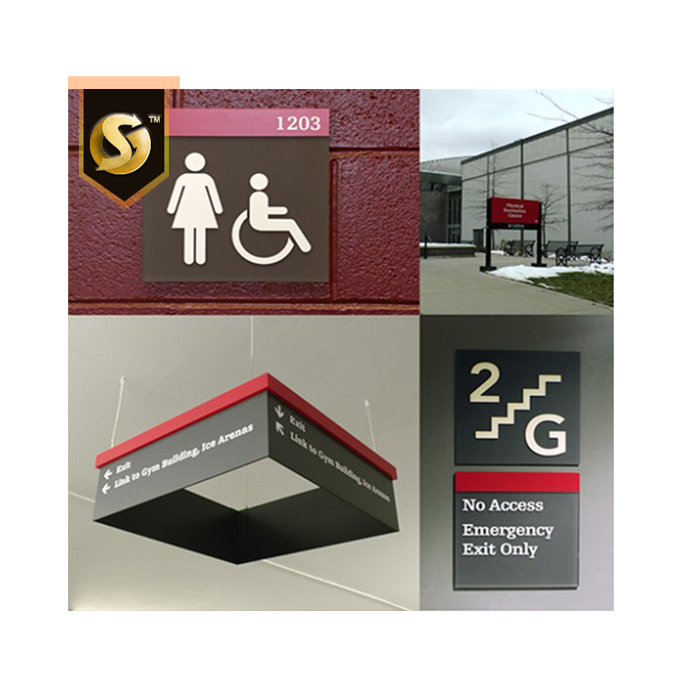 Custom Aluminum Door Number Plates Name for Meeting Rooms