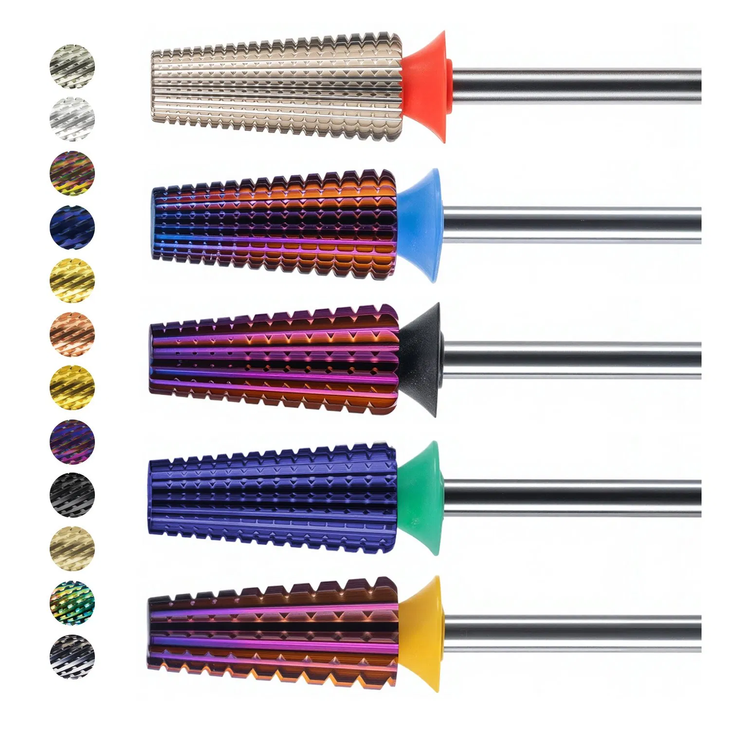 Nail File Drill Bit Tungsten Carbide Crystal Diamond Cuticle Bit Manicure Tool for Polish