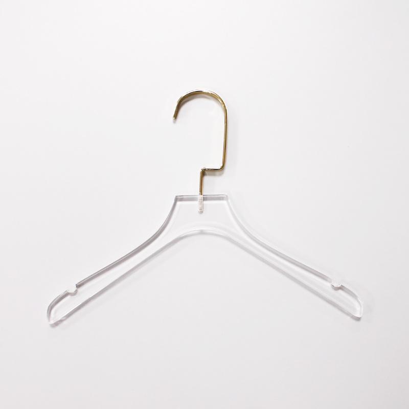 Clear Acrylic Coat Dress Clothes Hangers for Hotel / Garment Stores