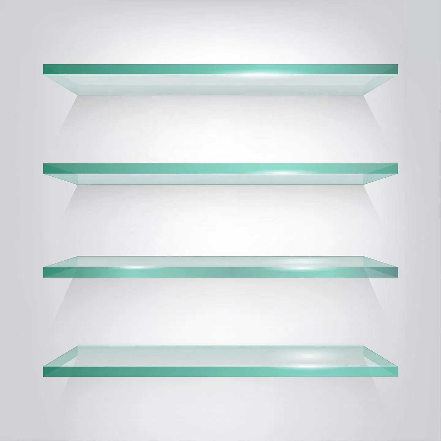 Bathroom 24 Inch Wall Mounted Polished Chrome Finish Tempered Glass Shelf