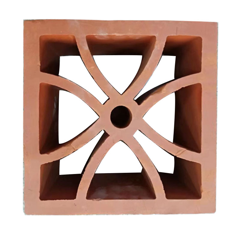 Chinese-Style Antique Lattice Brick Perforated Red Hollow Bricks Ventilated Facade Terracotta Tile