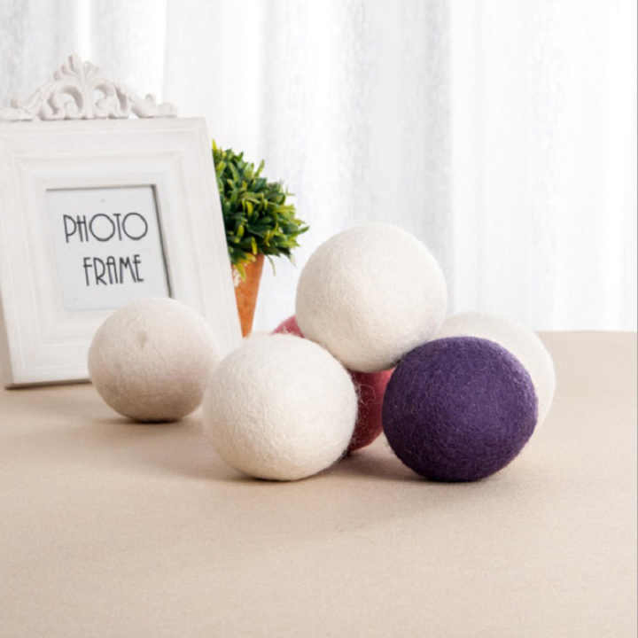 Custom Size Organic Eco Wool Dryer Ball 6pack for Laundry