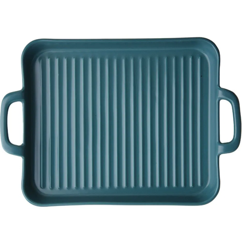 Matte Ceramic Baking Dish Square with Double Handle Porcelain Baking Pan Wbb28092