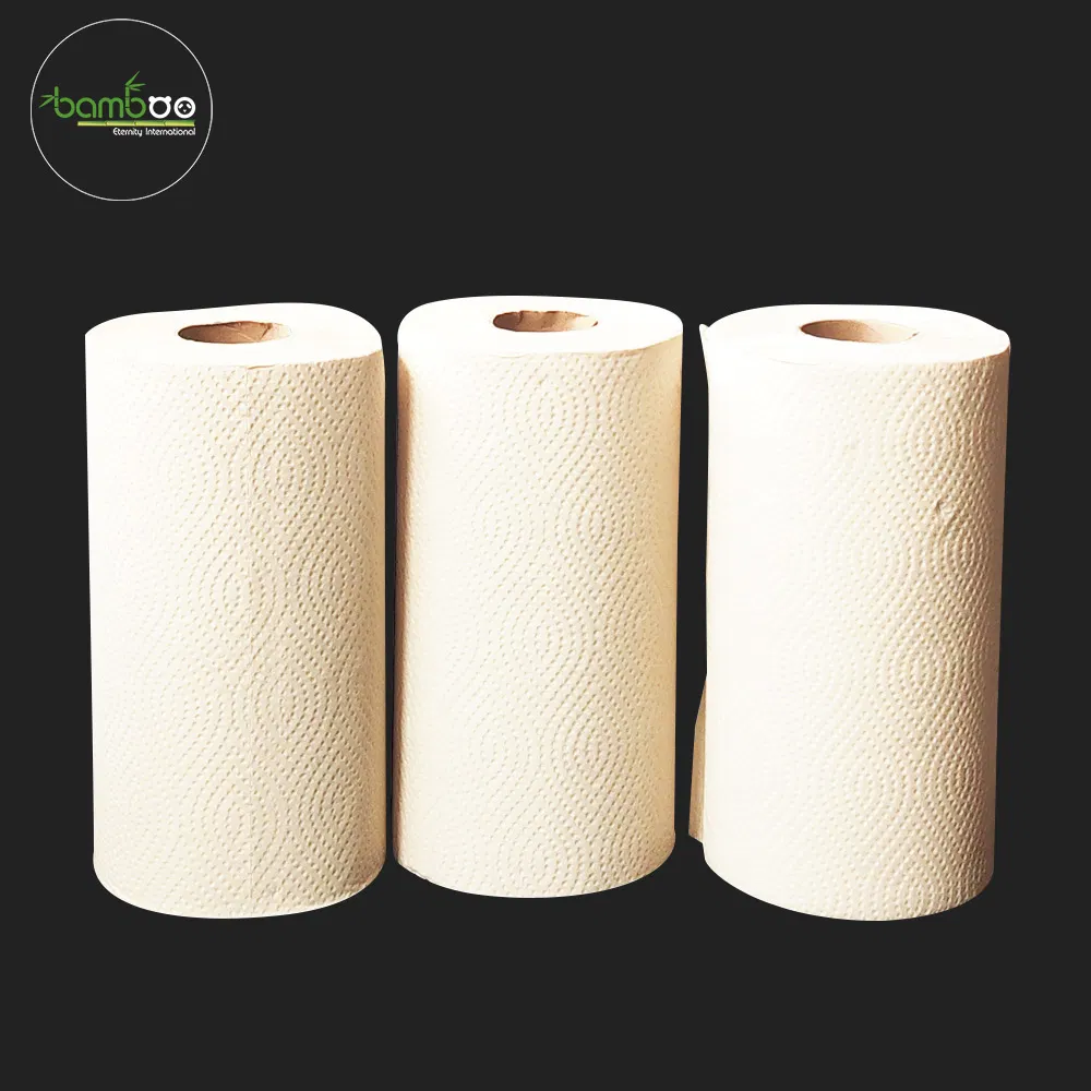 Eternity Wholesale Certificated 2ply Plastic Packaging Bamboo Recycled Wood Kitchen Paper Towel