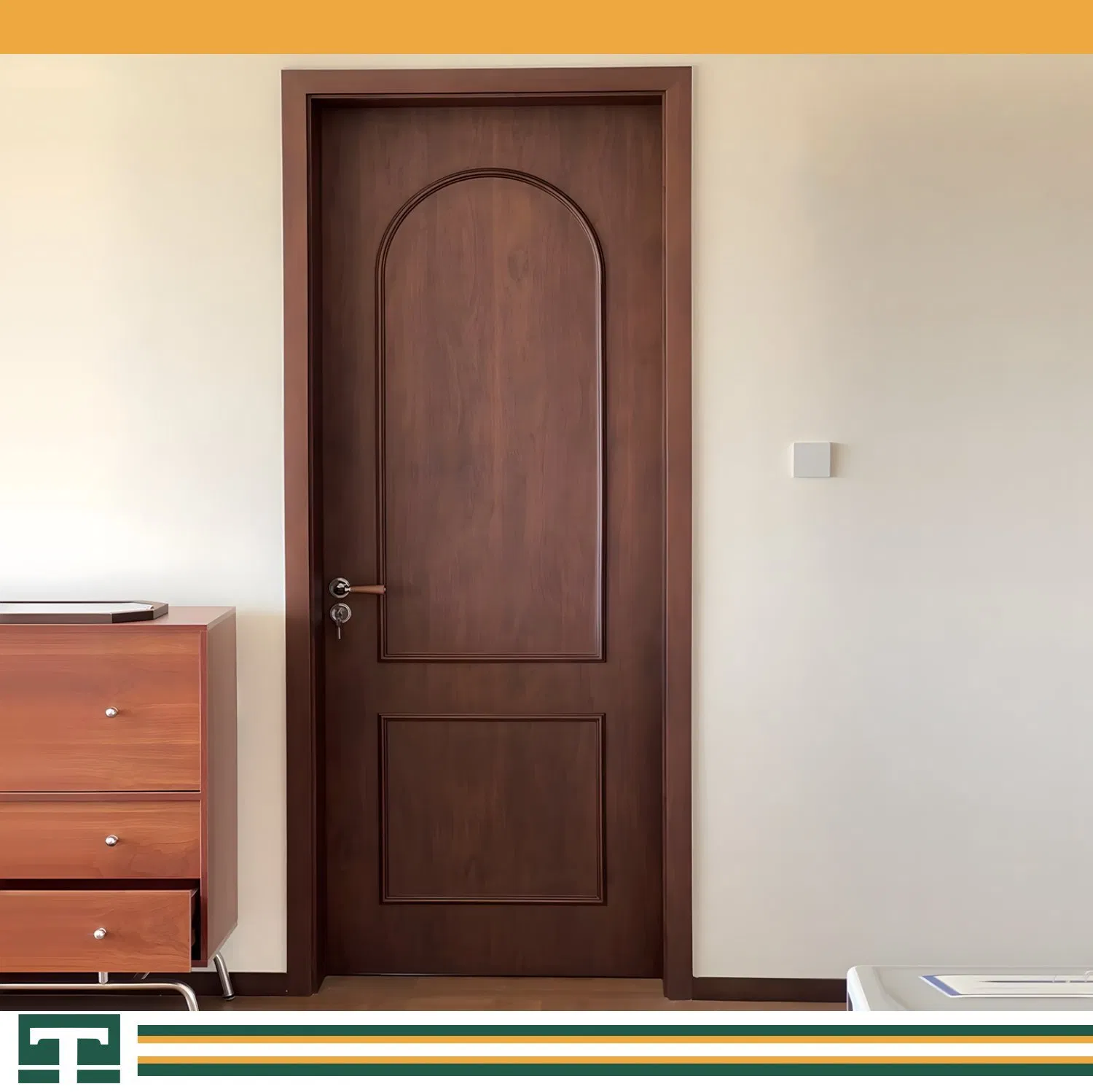 Modern Eco-Friendly Commercial Soundproof Fireproof Puertas Madera MDF Solid Wood Wooden Interior Hotel Door Various Styles & Colors