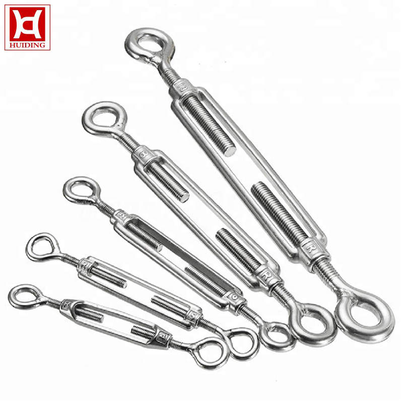 Marine Boat Ship Hardware Parts Drop Forged Electric Galvanized Standard DIN1480 Turnbuckle with Hook and Eye