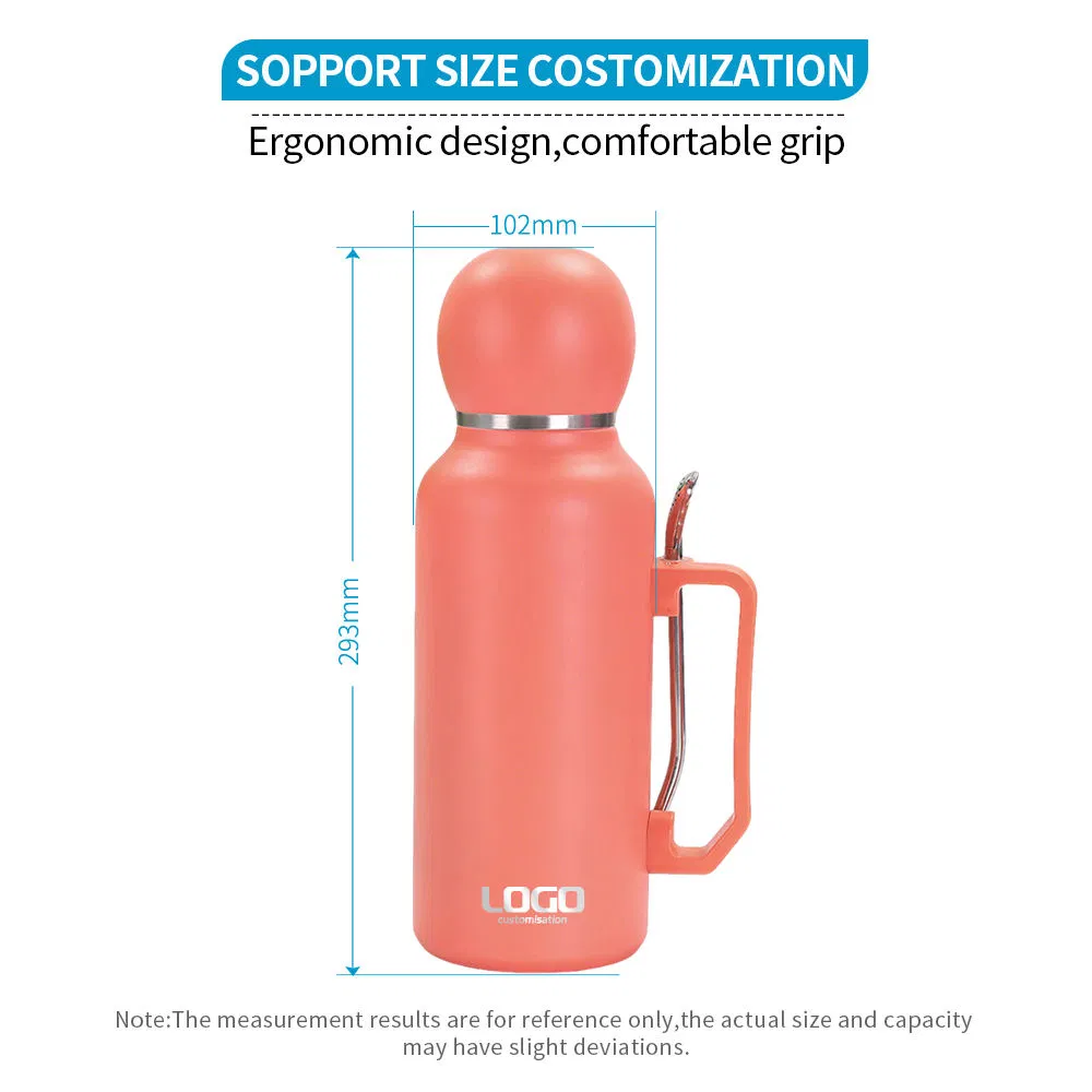 Термобутылка для мате из нержавеющей стали с трубочкой