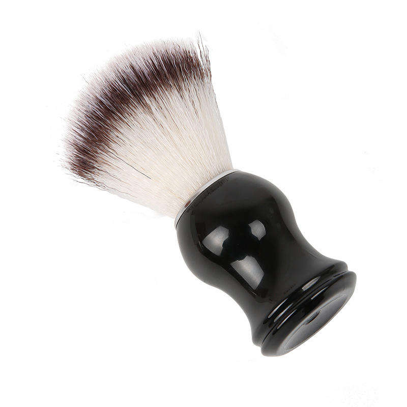 Custom Logo Shaving Brush Square ABS Plastic Handle Synthetic Nylon Silvertip Badger Hair Compact Design Direct Manufacturer