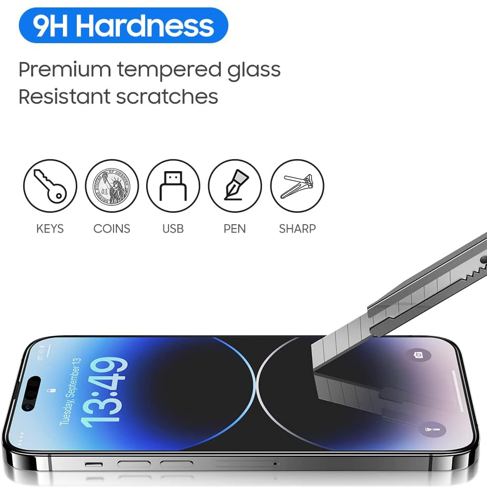 Защитное стекло 2.5D матовое для iPhone 15/16 PRO