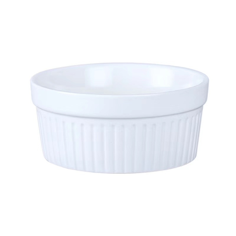 3"3.5"4"Saucer Soup Bowl Plate Round Shape Eboss White Ceramic Porcelain Tableware