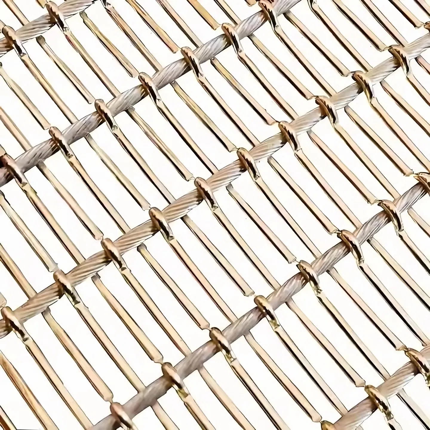 2025hightop Customized 10X10mm Stainless Steel Antique Design Mesh Grill Decorative Crimped Metal Weave Wire Mesh for Cabinet Doors