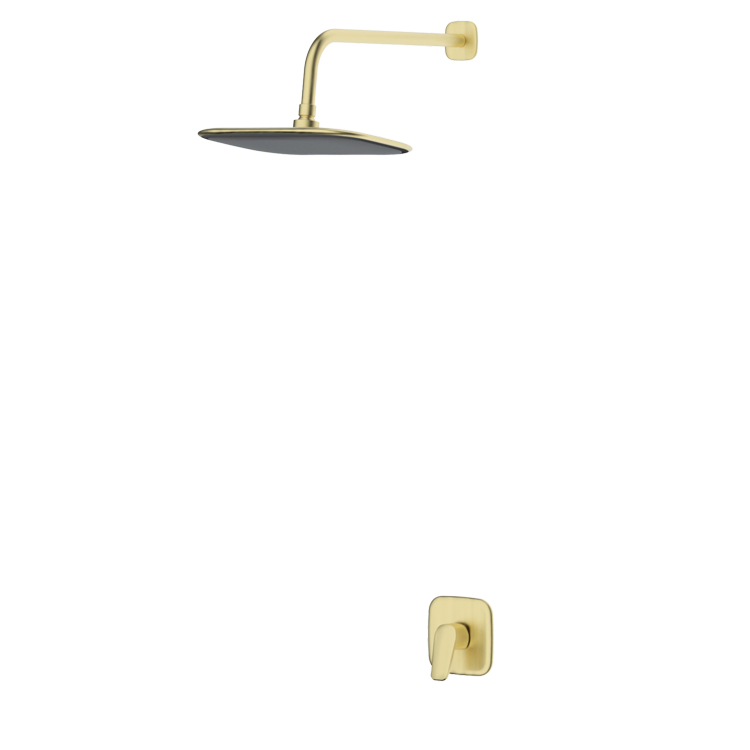 Sanipro Concealed in-Wall Rainfall Showerhead Top Shower Brass Shower Rain Set