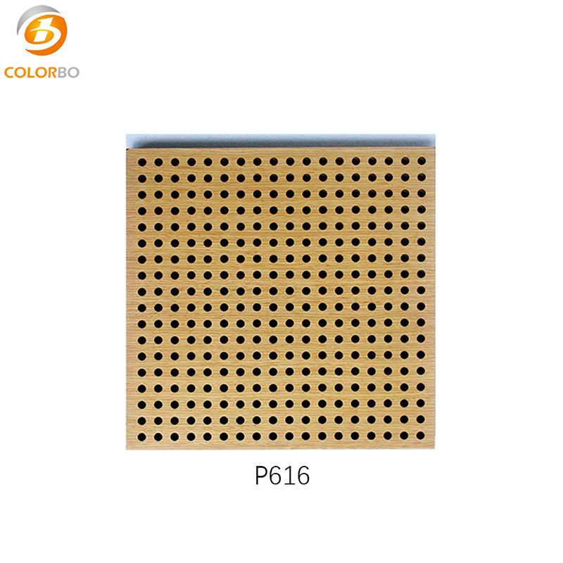 Wooden Veneer MDF Perforated Wooden Acoustic Panel
