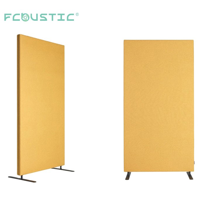 Recycle Anti-Noise Fabric Wrapped Polyester Fiber Acoustic Floor Standing Modesty Partition Privacy Panels