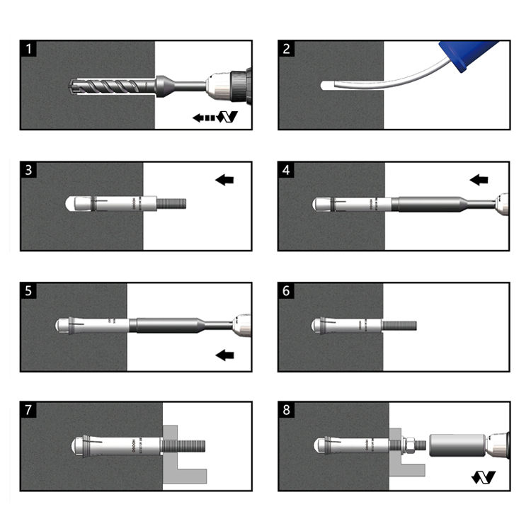 Self-Cutting Self Undercut Anchor Bolt
