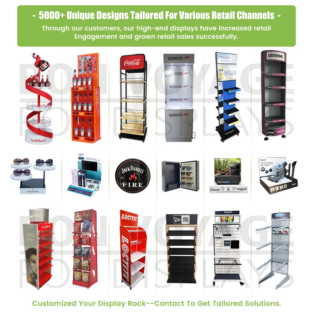 POS Metal Floor Standing Gifts Accessory Hanging Socks Display Rack with Hooks