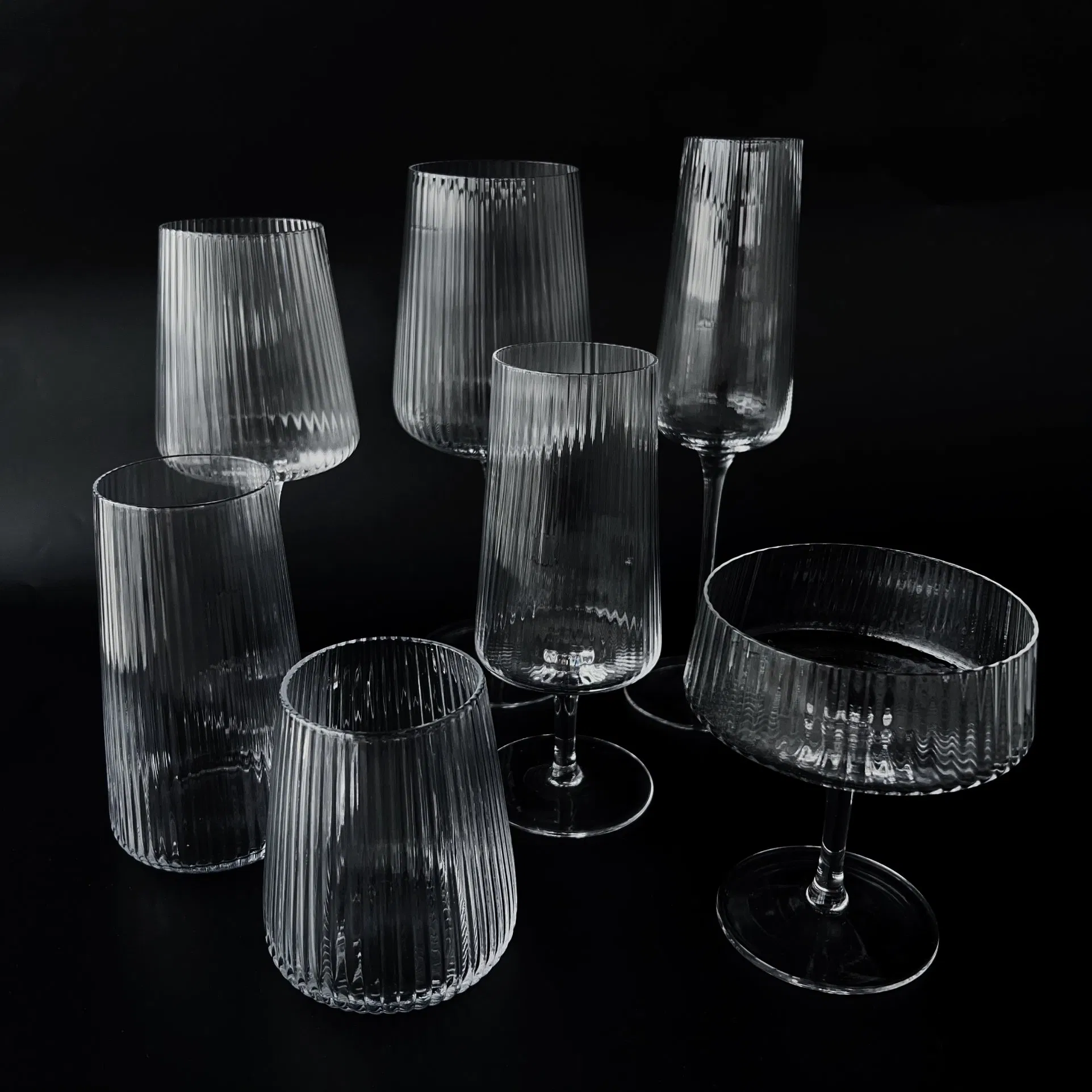 Paibee Crystal Glassware White Wine Champagne Glasses Handmade for Wedding