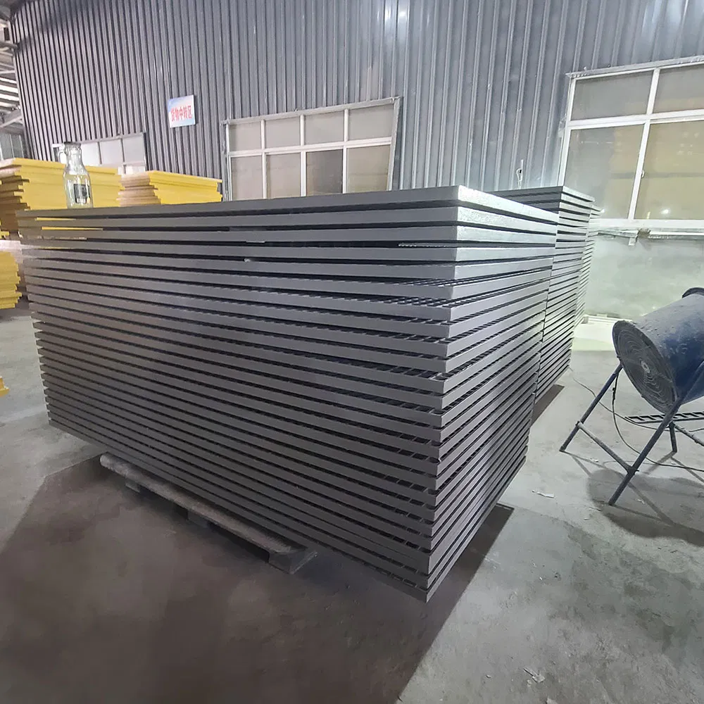 Non-Corrosive FRP Product GRP Grating Lightweight Durable Fire-Resistant Fiberglass Grating Marine Industrial Use