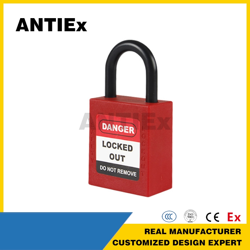 Industrial Steel Shackle Safety Dust-Proof Padlock with Dust-Proof Base and Master Key