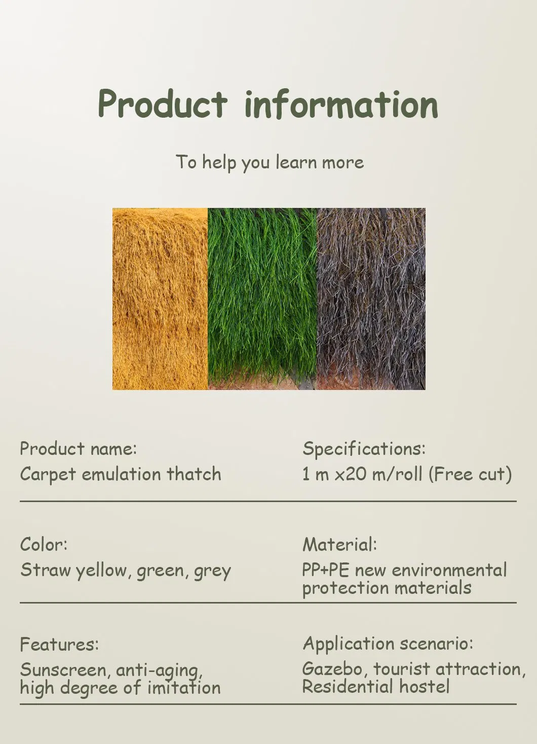 Exterior Decoration Tough Fiber Thatch Sheet for Stunning Exteriors