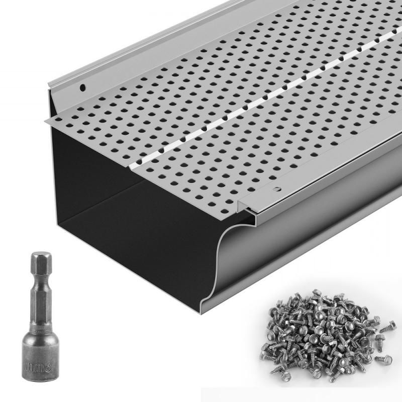 50PCS Box. 013inch Thickness Aluminum Leaf Guard Gutter Guard for Canada