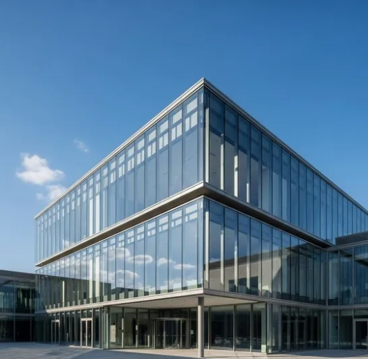 Custom Unitized Glass Curtain Wall System for Commercial Buildings