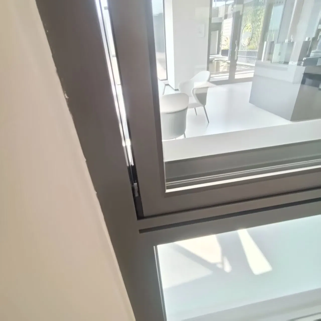 Building Material Aluminium Profile Aluminum Sliding Window for Living Room Balcony with Clothes - Drying Rack
