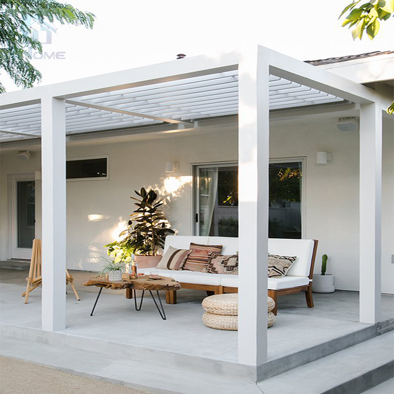 Beautiful and Atmospheric Outdoor Sunshade Leisure Electric Gazebo Can Hold Tea Table