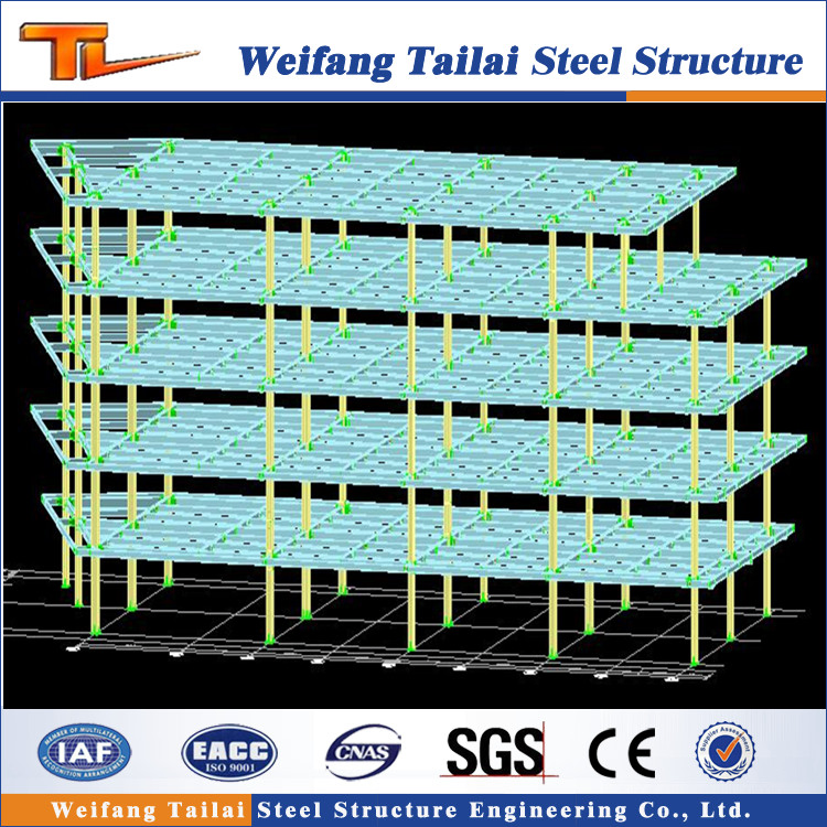 Prefabricated Steel Frame Structure Office Building Construction for Industry Factory Multilayer