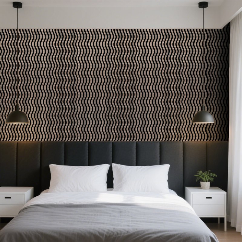 Fireproof Acoustic Wall Panel Engineered Wood Customised Shape