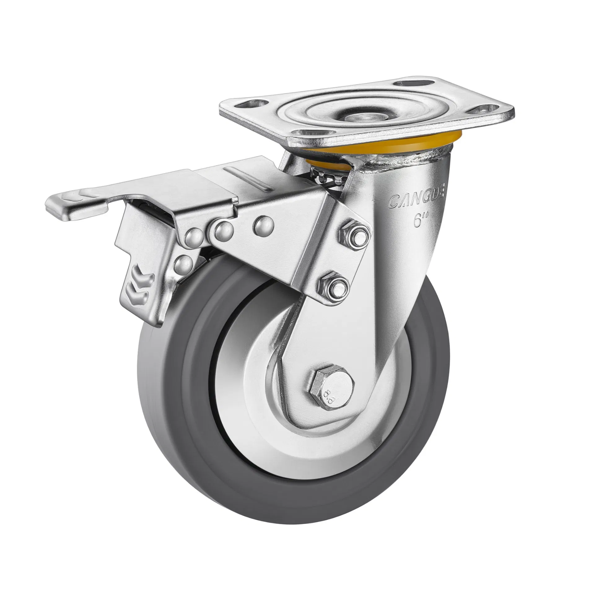 Factory Wholesale TPR Cart Rubber Wheel Container Industrial Caster Wheels Trolley Wheels