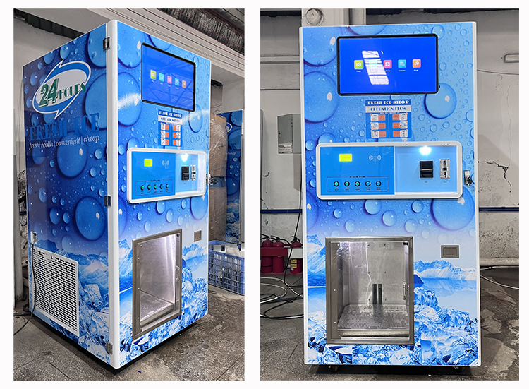 Automatic Coin Operated Convenience Bagged Cube Ice Vending Machine
