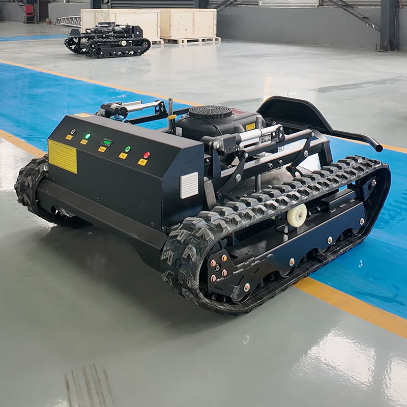 China Made 608cc Gas Crawler Remote Control Lawnmower 90cm 60° Electric Start Remote-Controlled Lawn Mower Robot Remote Control Lawn Mower
