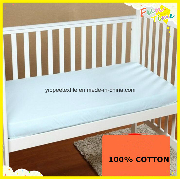 Crib Fitted Sheet Made of 100% Cotton Knitted Jersey