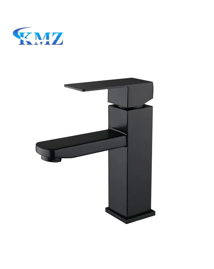 Hot Sale Deck-Mounted Square Hot and Cold Water Wash Basin Faucet for Bathroom