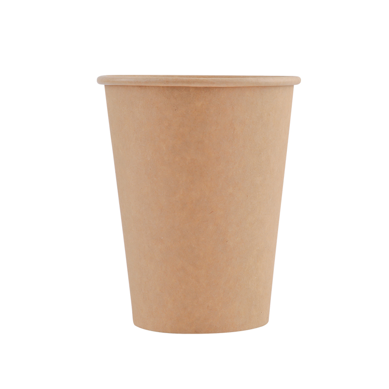 12oz Single Wall Kraft Hot Drinking Paper Cup Disposable Paper Coffee Mug