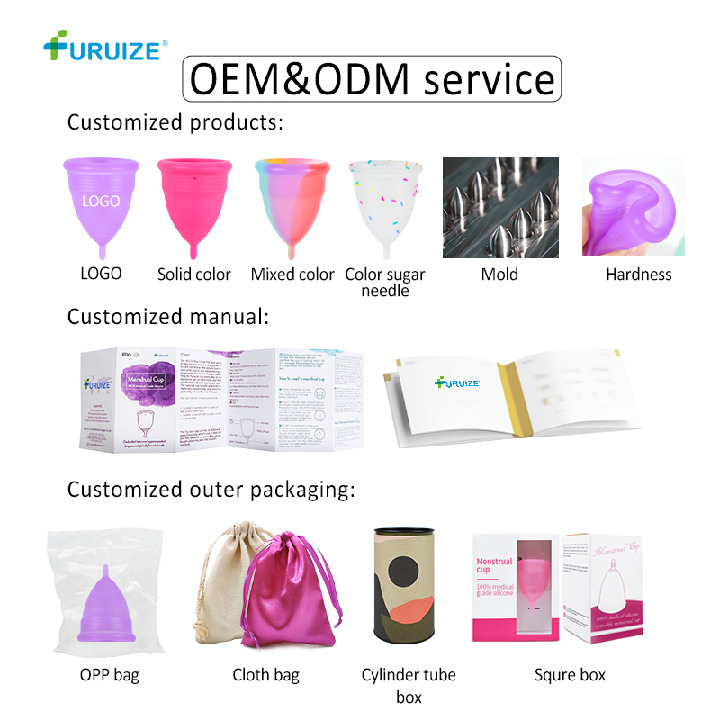 Customize Logo Medical Grade Silicone Period Cup Soft and Reusable Menstrual Cup