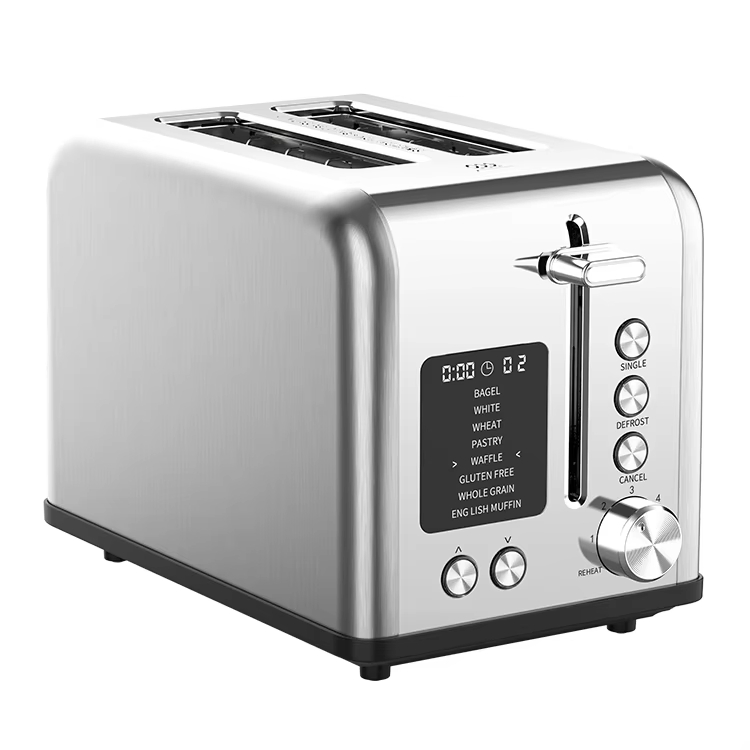2-Slice Toaster - modern Deisgn with Function and Timer Count-Down Display